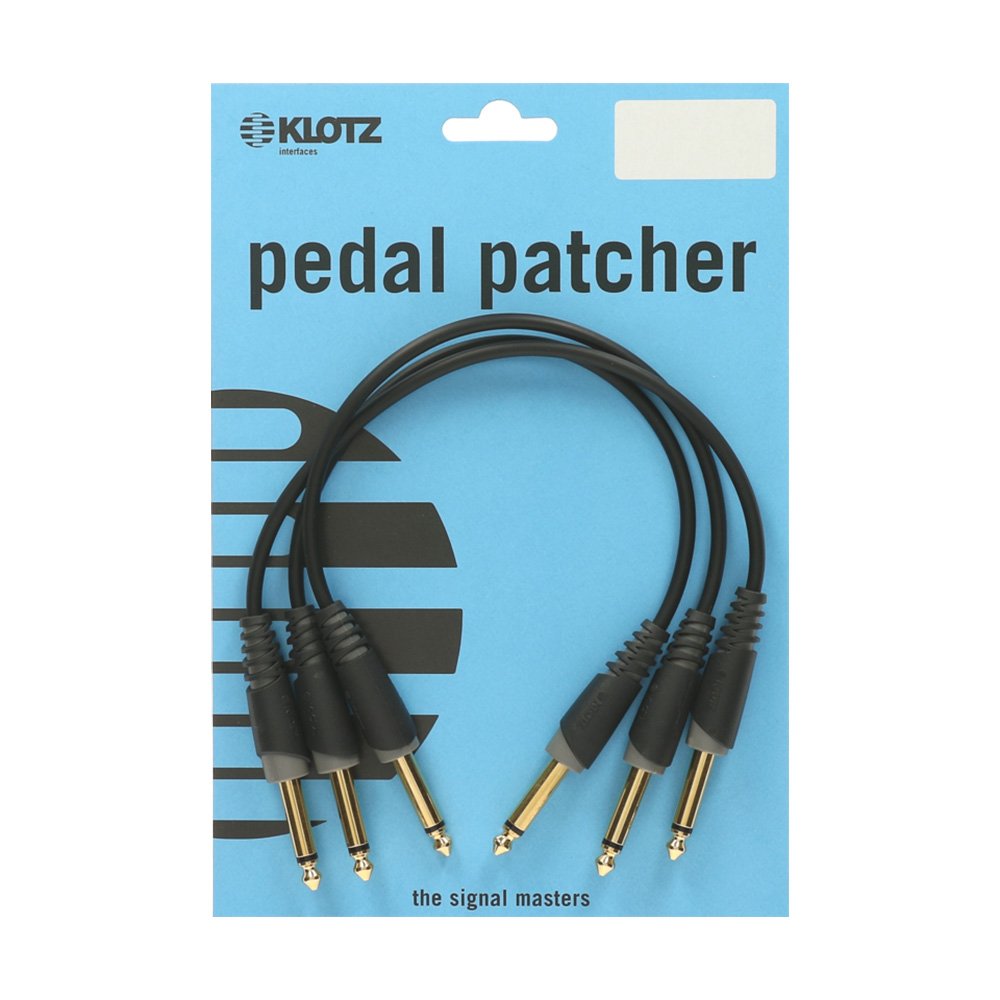 Klotz PP-JJ0015 3 Piece Pedal Patcher Pack 15cm Long Unbalanced (Straight - Straight)