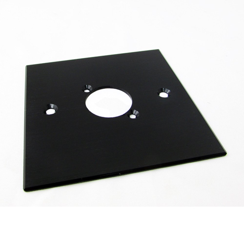 Vector Audio Black Single Gang Plate with 1 D Cutout