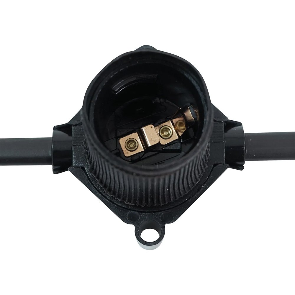 PCE 50m ES Festoon, 1m Spacing with 16A Plug and Socket