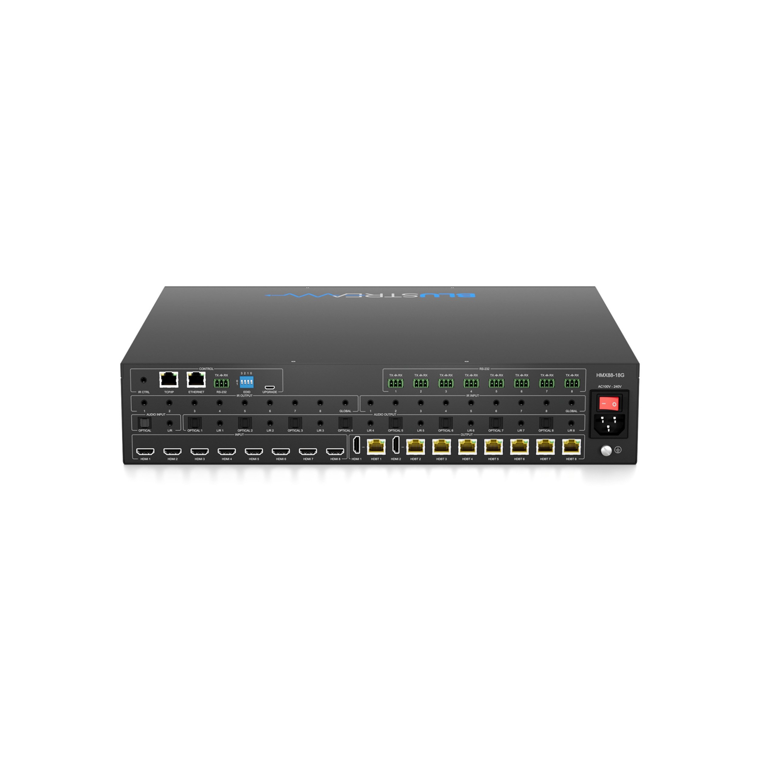 Blustream - 8x8 HDBaseT ARC Matrix Supporting Uncompressed 4K 60Hz 4:4:4